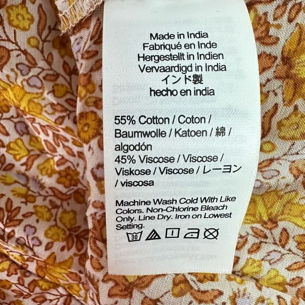 J. Crew Womens size 4 Puff-sleeve V-neck top in scattered blooms - Picture 9 of 10